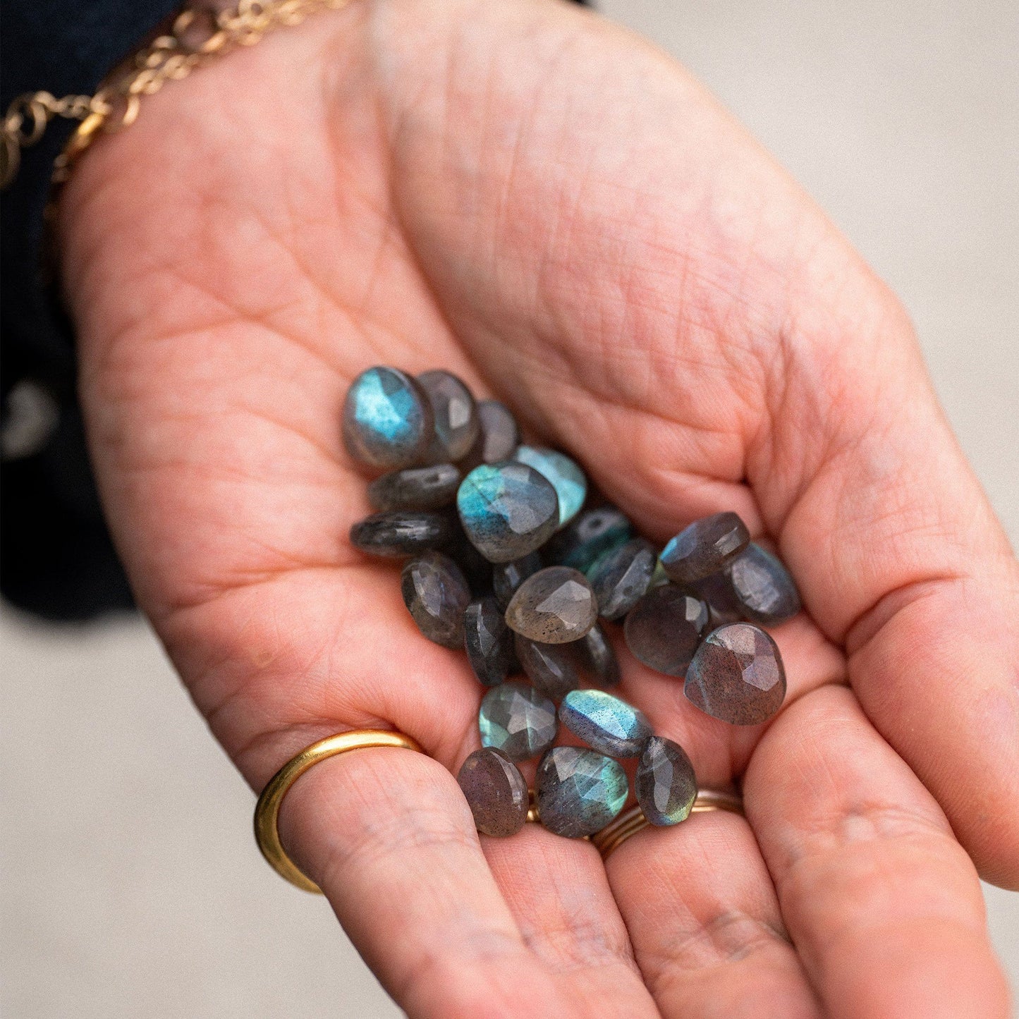 Wandelust Life - Fine Cord Necklace - Labradorite Wanderlust Life The White Room