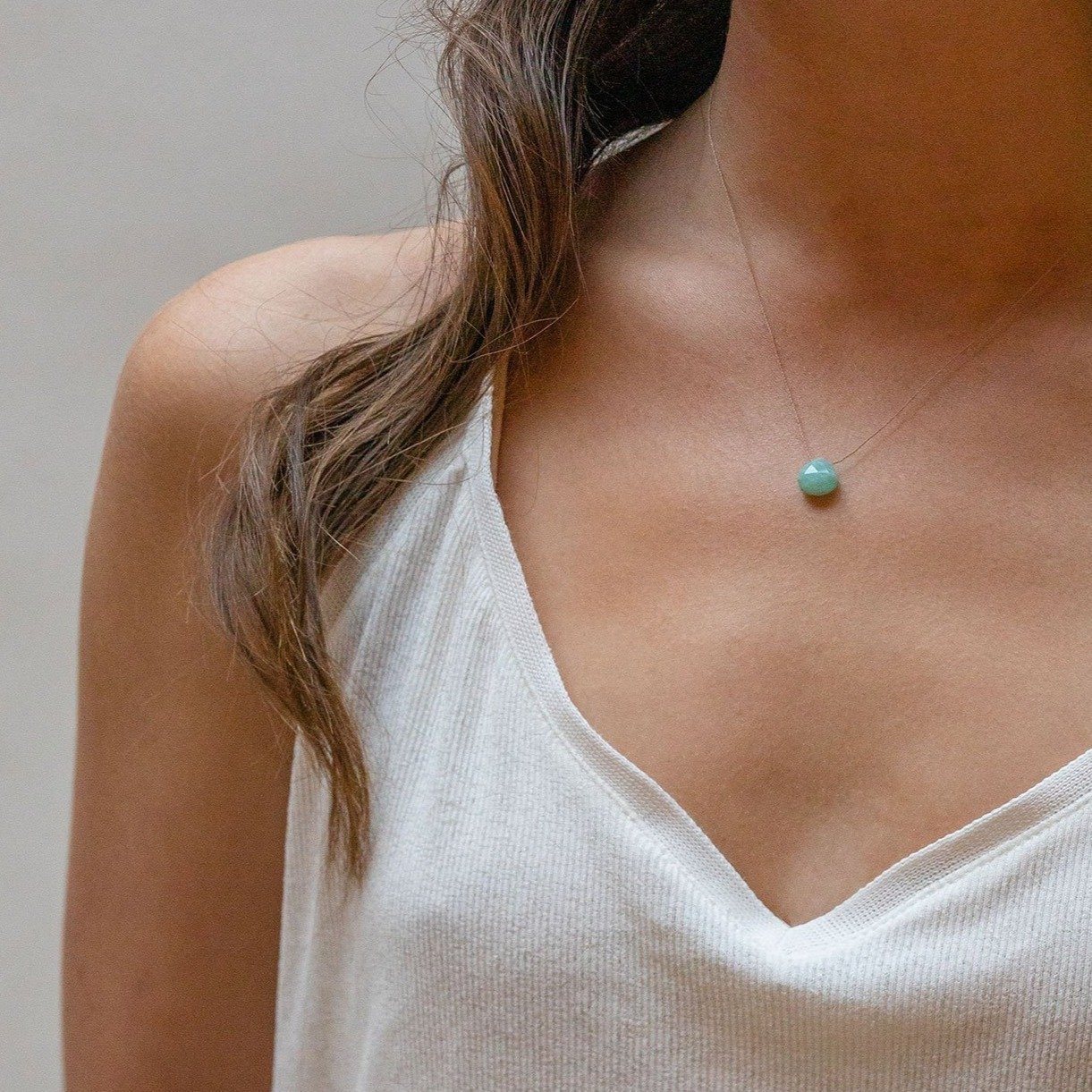Wanderlust Life - Fine Cord Necklace - Amazonite Wanderlust Life The White Room