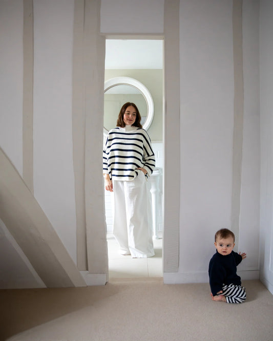 Vicki Jumper | Navy/White