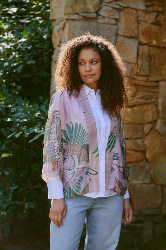 Kimono | Crane | Plaster Pink