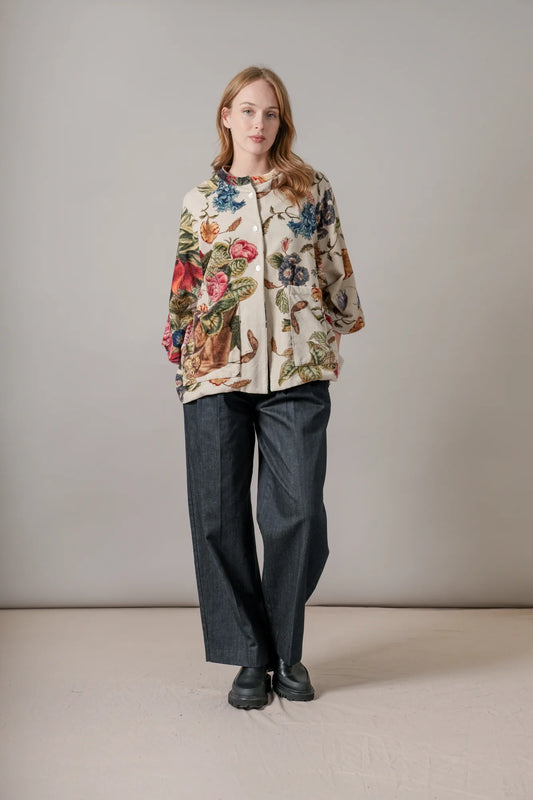 Velvet Jacket | Primula | Stone