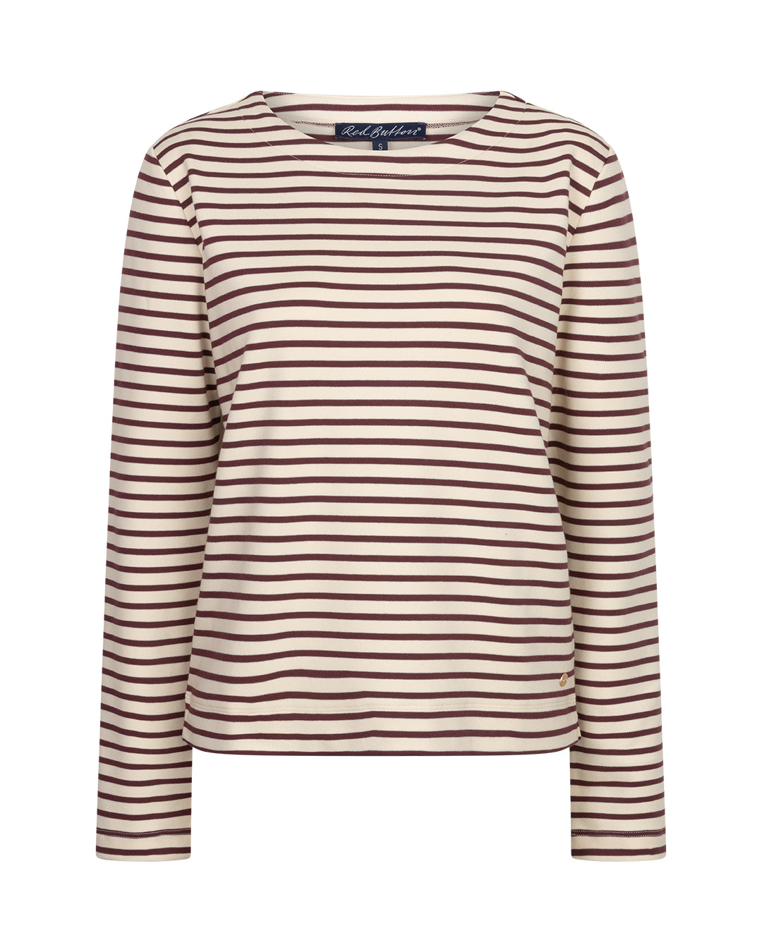 Terry Stripe Top | Dark Berry