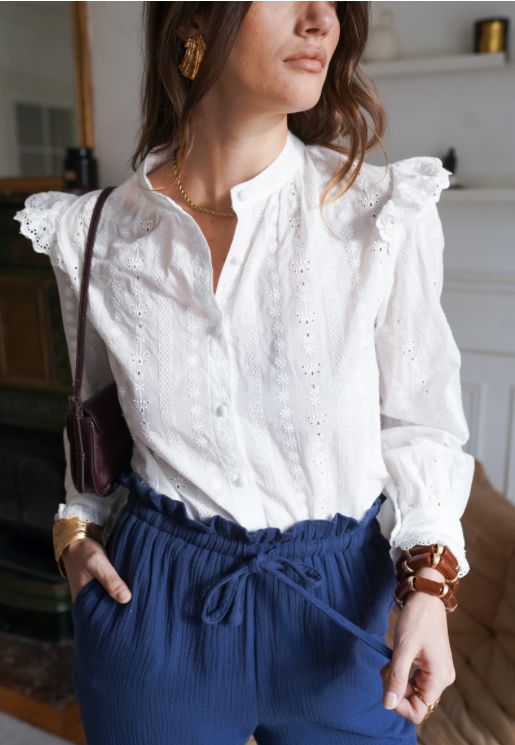 Adelaide Blouse | White Blouse Parisienne Collection 