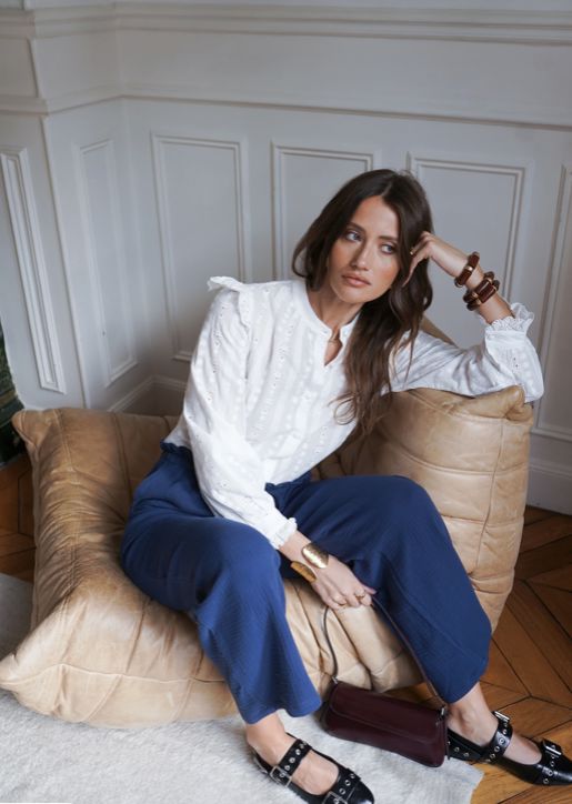 Adelaide Blouse | White Blouse Parisienne Collection 