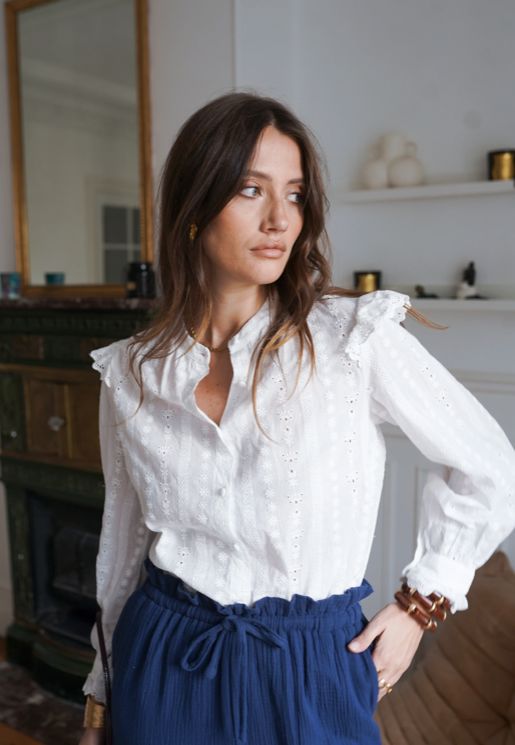 Adelaide Blouse | White Blouse Parisienne Collection 