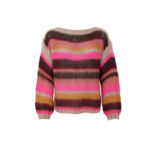 Adria Stripe Jumper | Berry Jumper Black Colour 