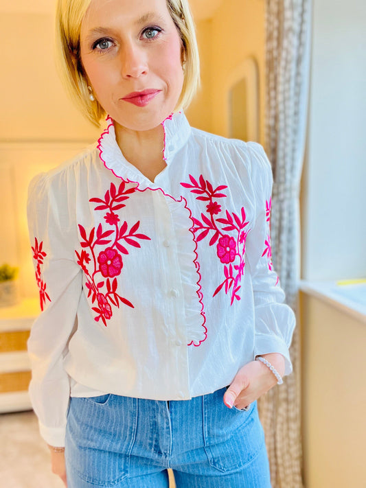 Ambre Trousers | Denim Stripe Trousers French Edit 