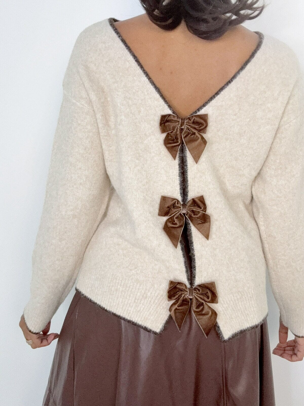 Amie Jumper | Taupe Knitwear Parisienne Collection 