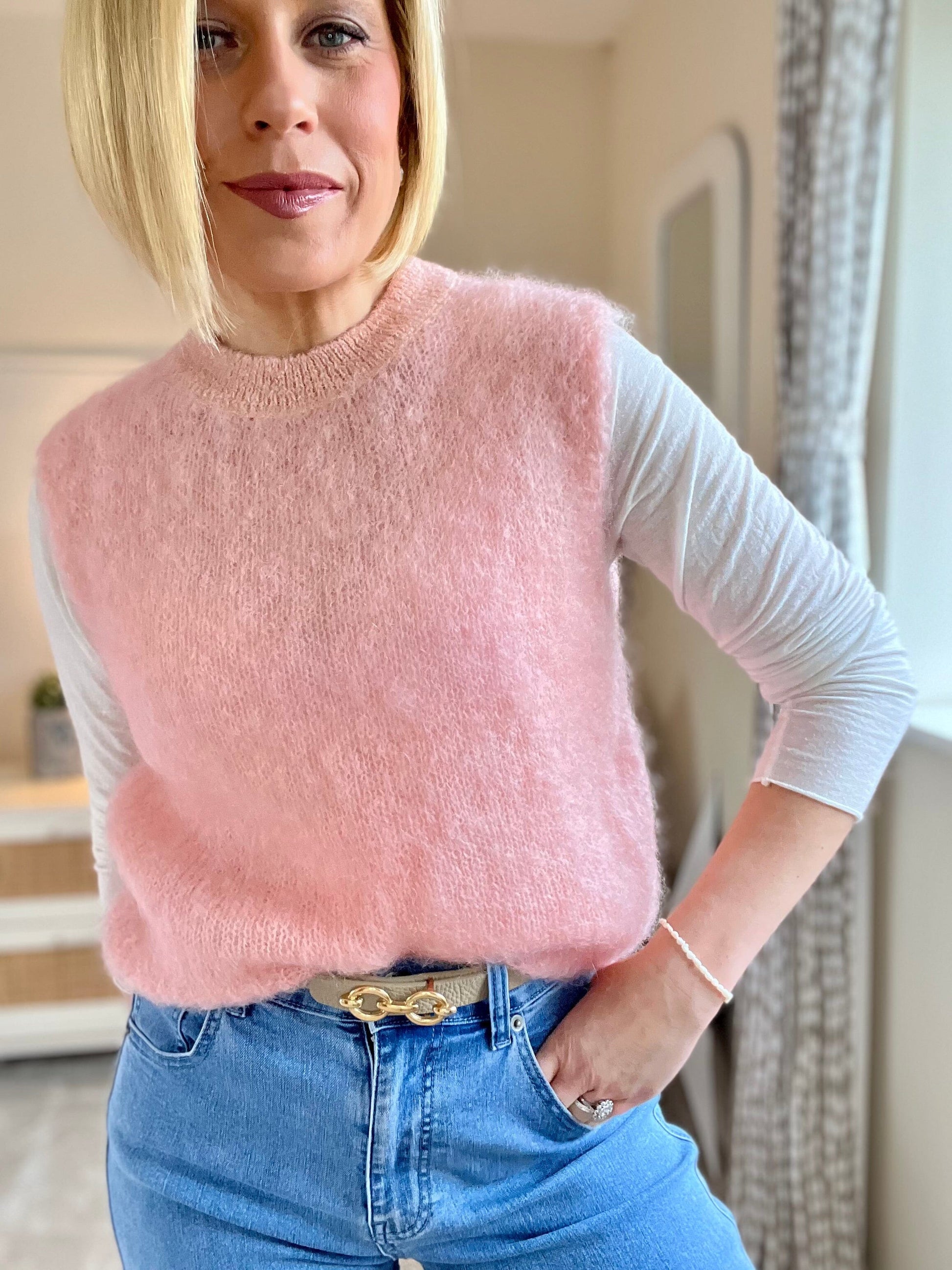 Anaïs Vest | Multiple Colours Knitwear French Edit Peach 