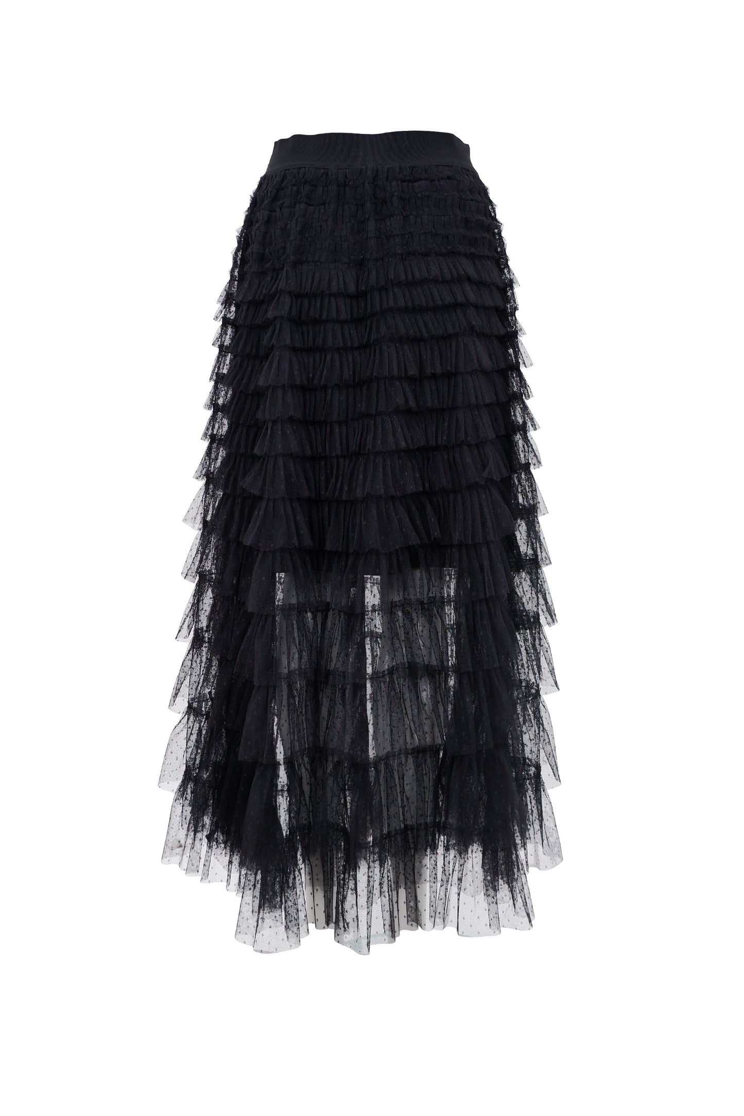 Angelina Mesh Skirt | Black Skirt Black Colour 