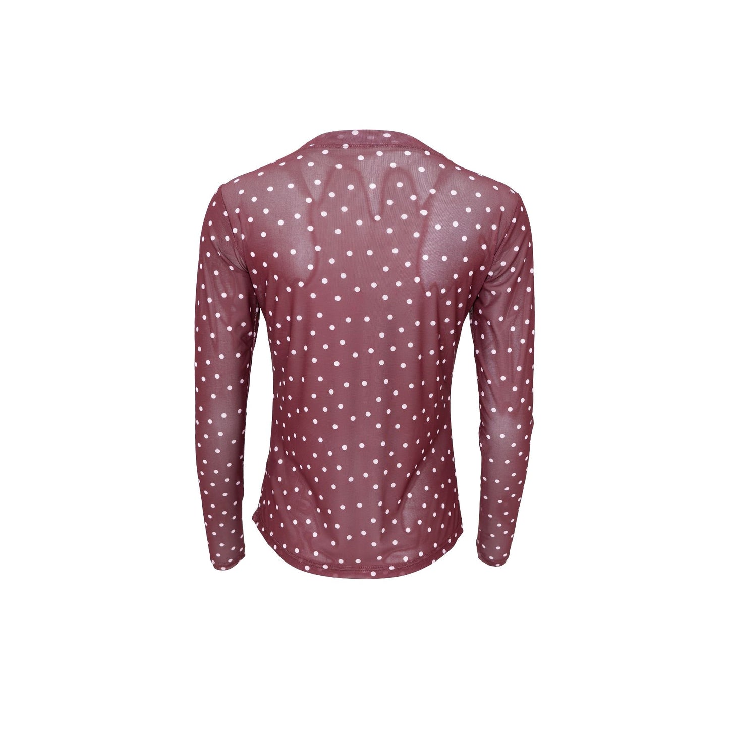 Annie Mesh Blouse | Plum Dot Shirts & Tops Black Colour 