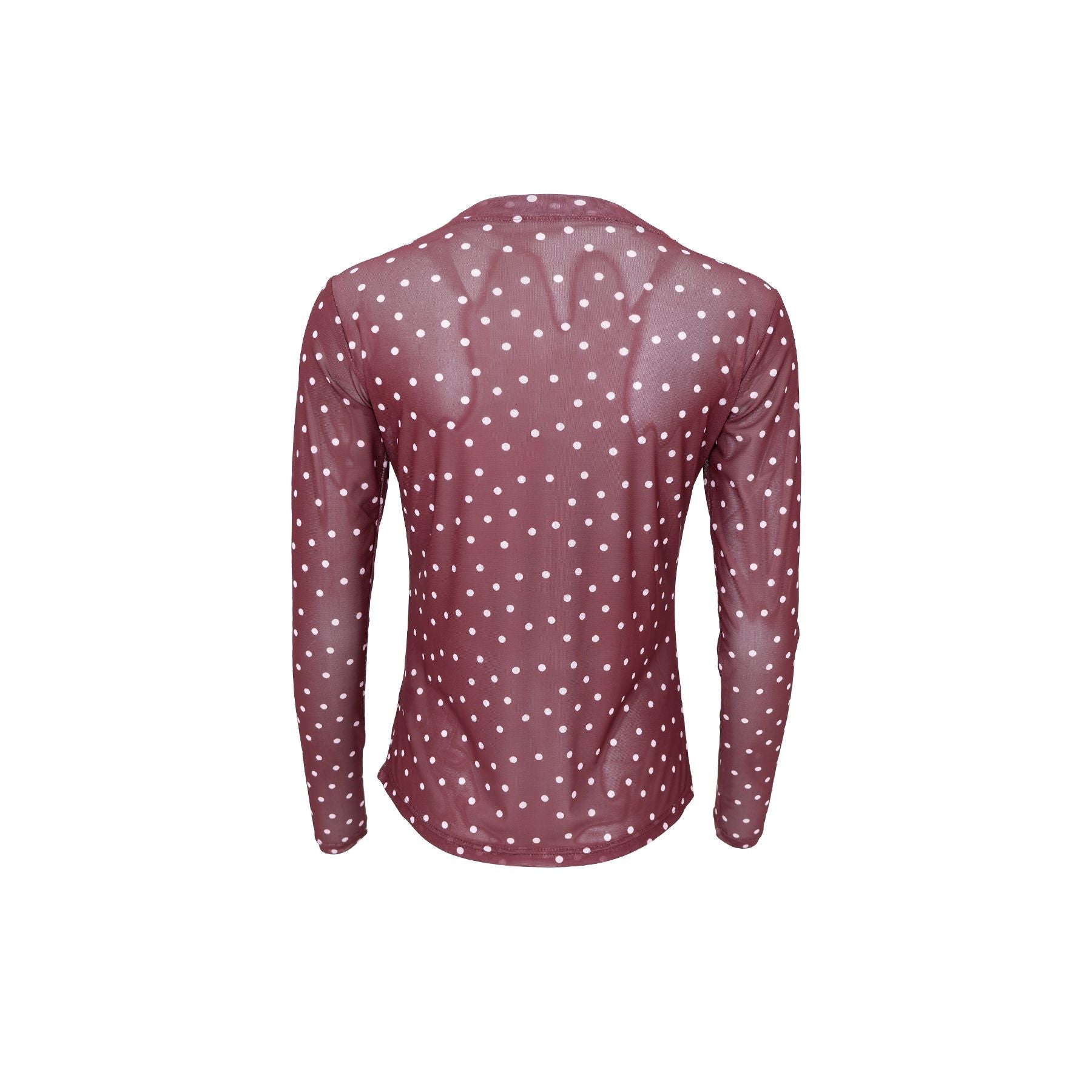 Annie Mesh Blouse | Plum Dot Shirts & Tops Black Colour 