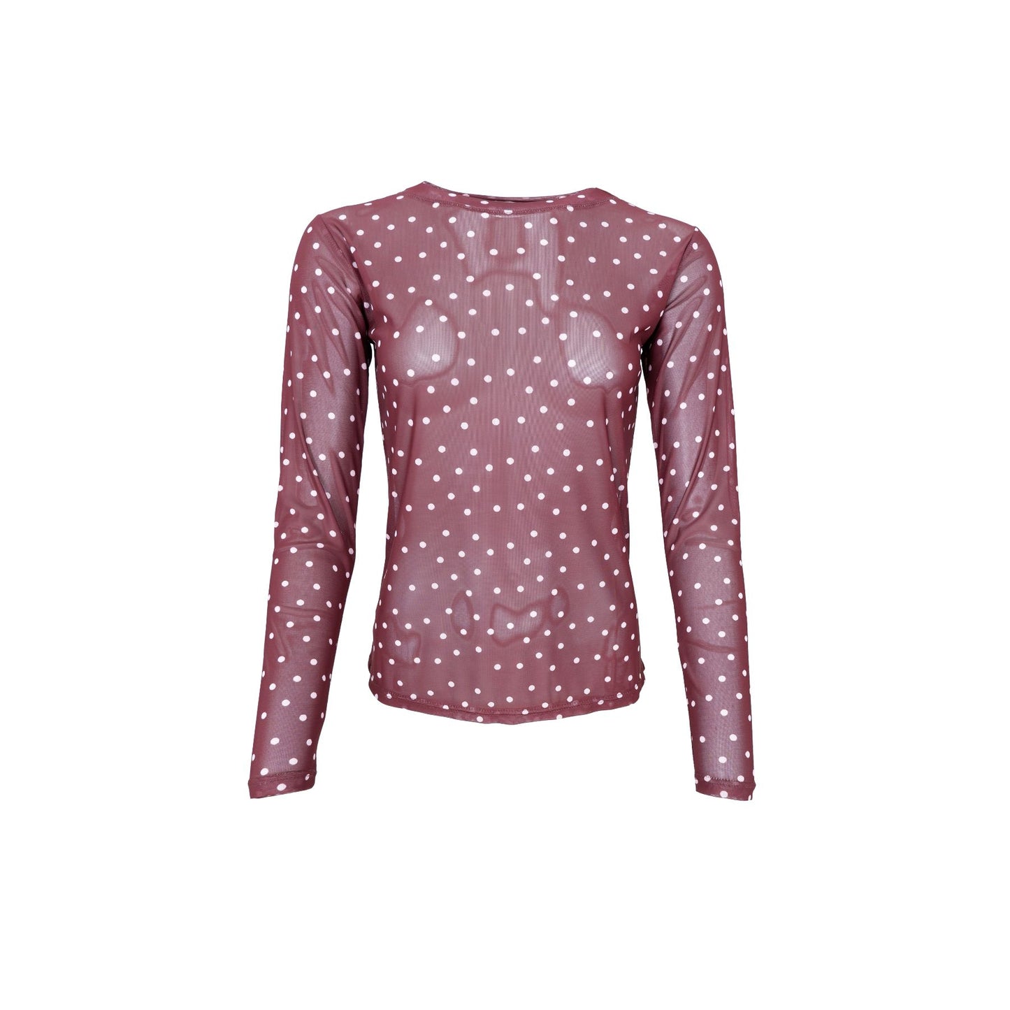 Annie Mesh Blouse | Plum Dot Shirts & Tops Black Colour 