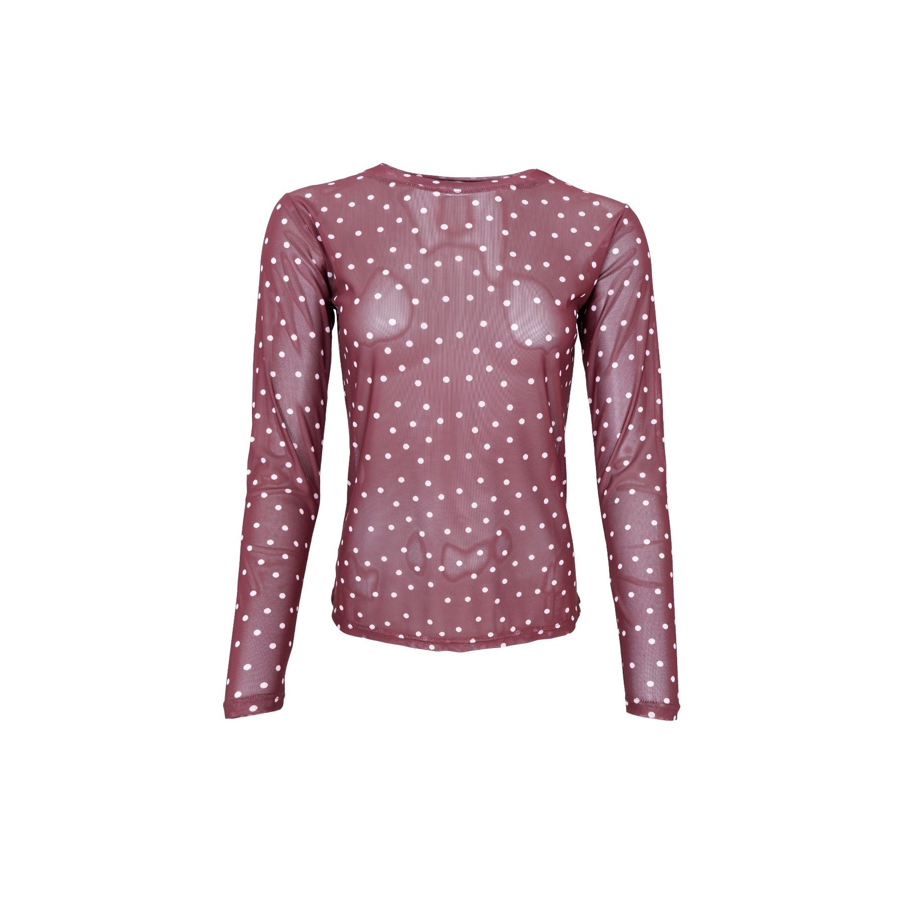 Annie Mesh Blouse | Plum Dot Shirts & Tops Black Colour 