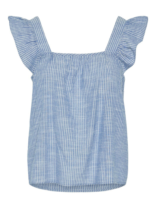 Apia Square Top | Nautical Blue/Bright White Shirts & Tops Pieces 