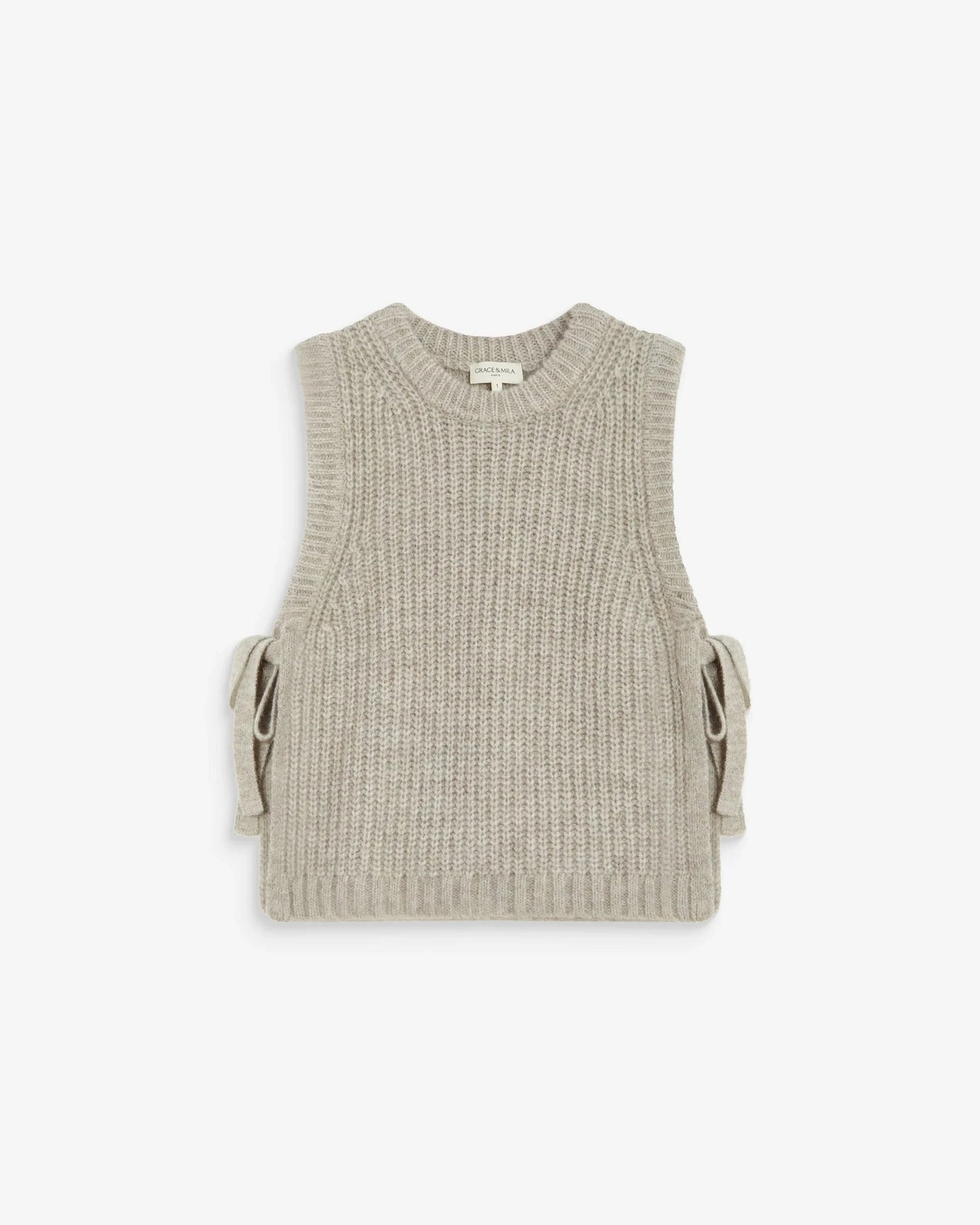 Argan Vest | Greige Top Grace and Mila 