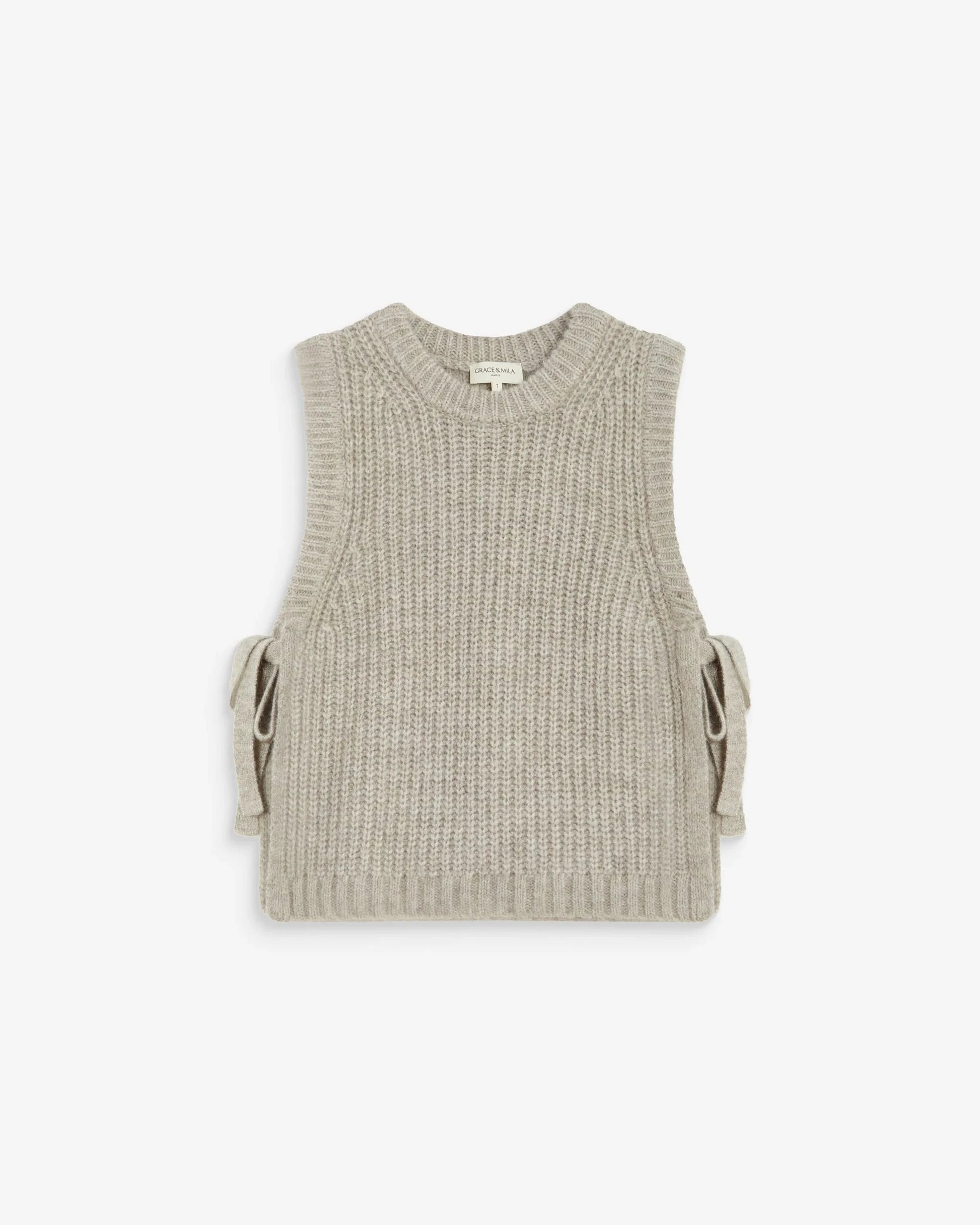 Argan Vest | Greige Top Grace and Mila 