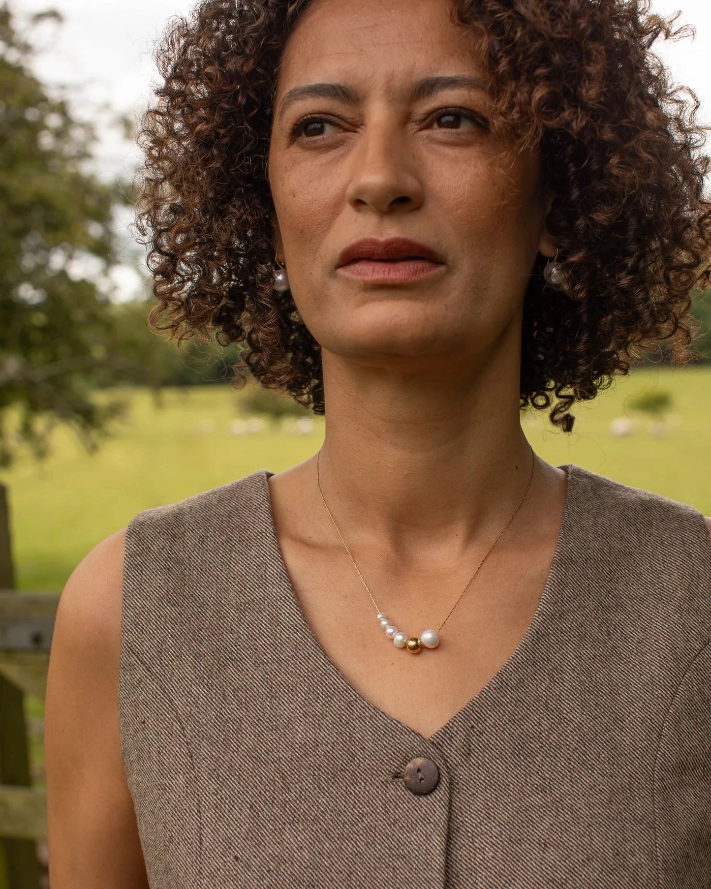 Ashford Multi Ball Necklace | Gold Necklace Chalk 