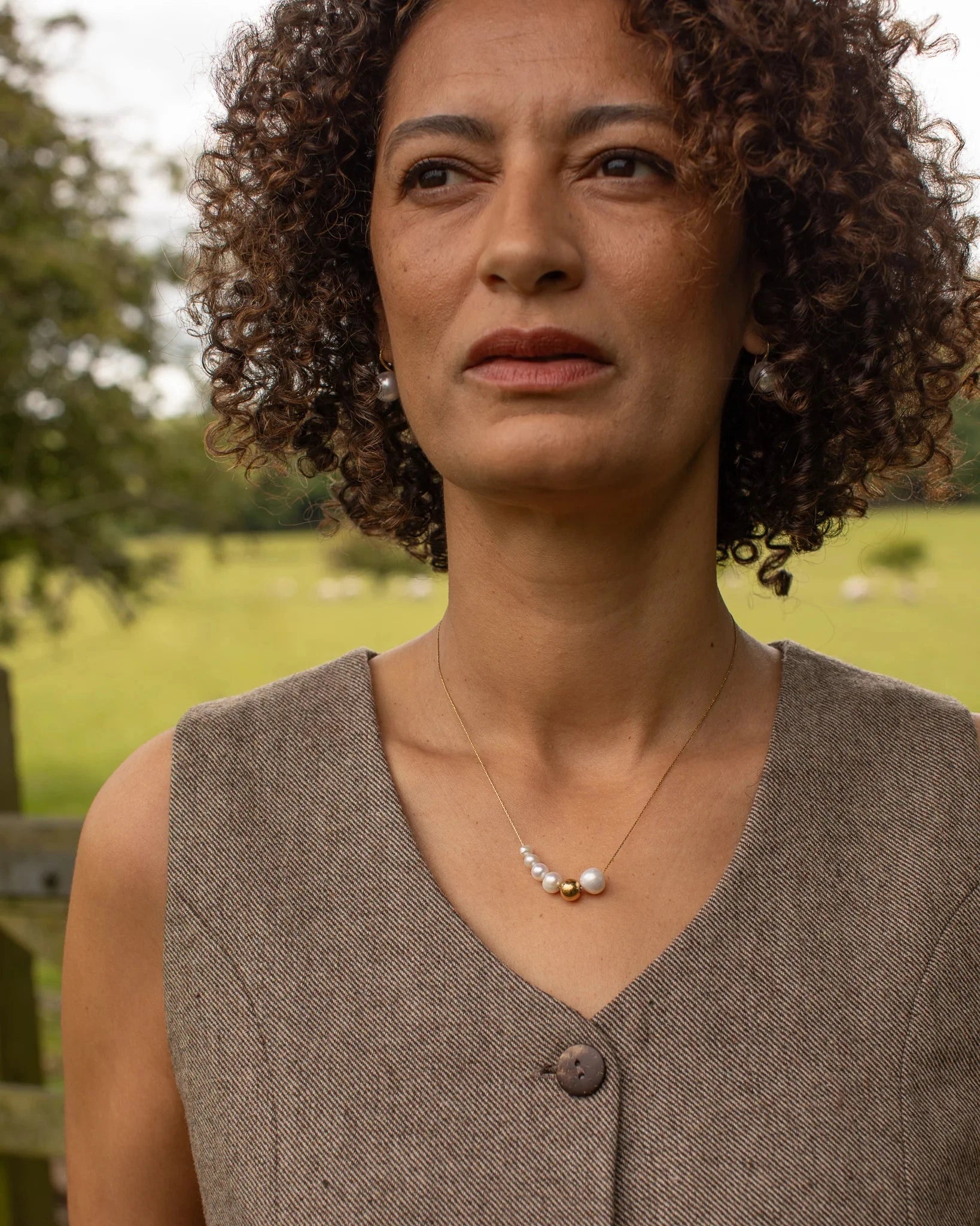 Ashford Multi Ball Necklace | Gold Necklace Chalk 