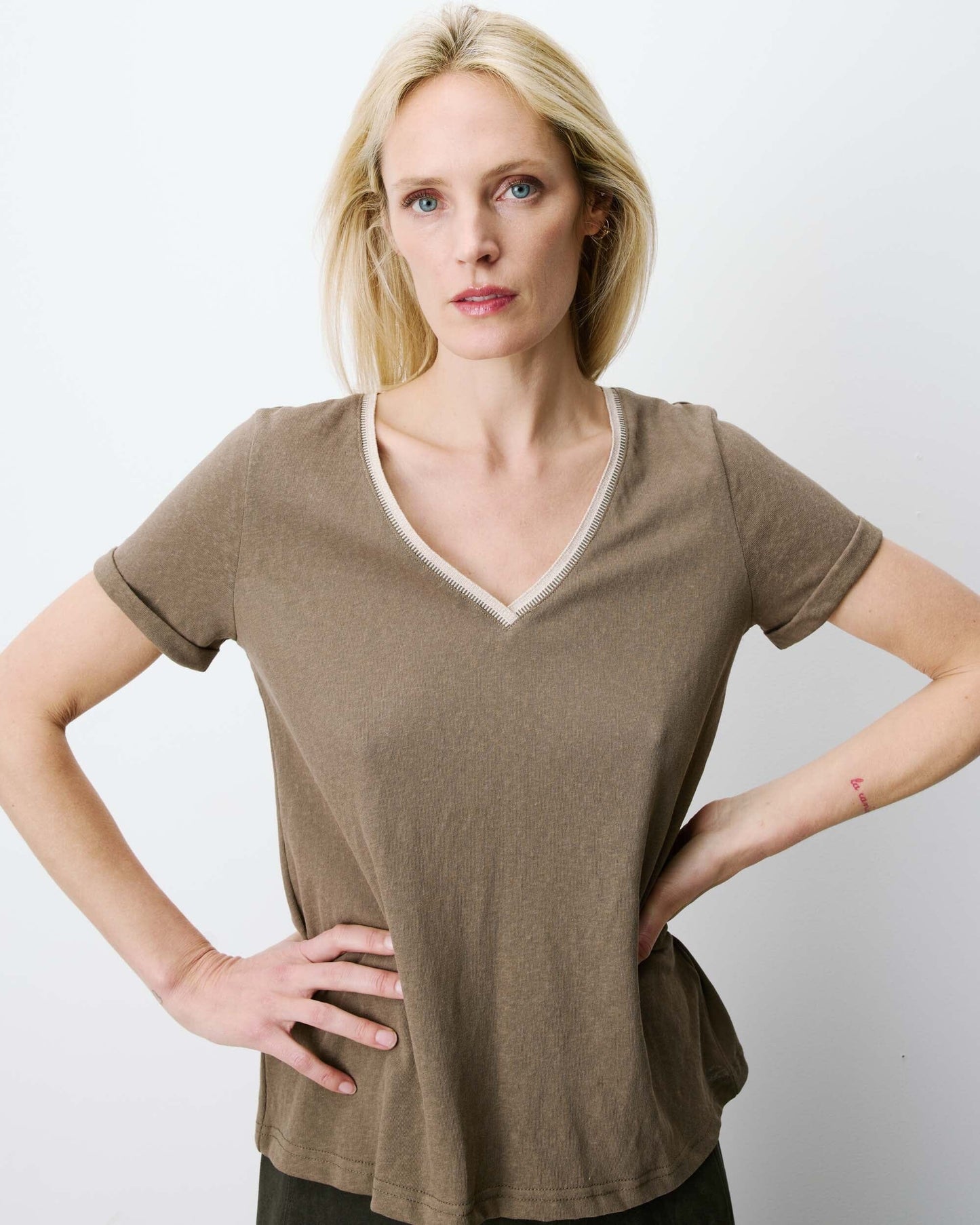 Aurelien Top | Khaki Top Grace and Mila 