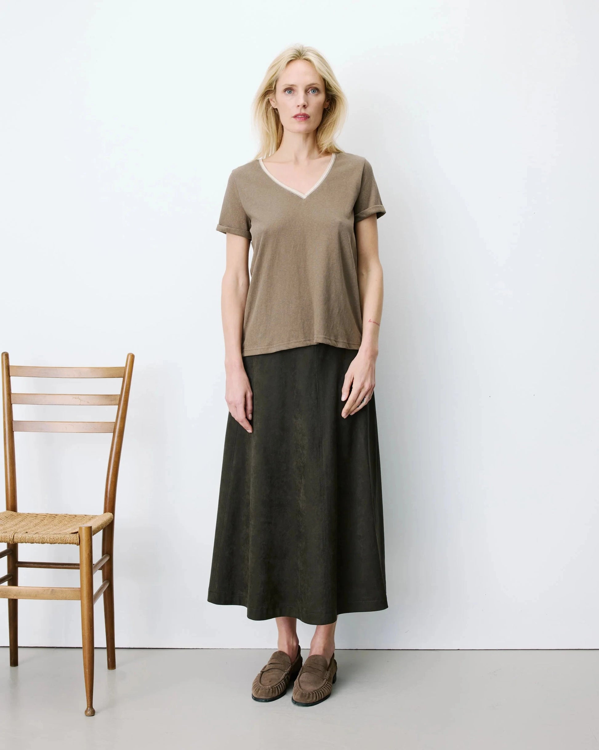 Aurelien Top | Khaki Top Grace and Mila 