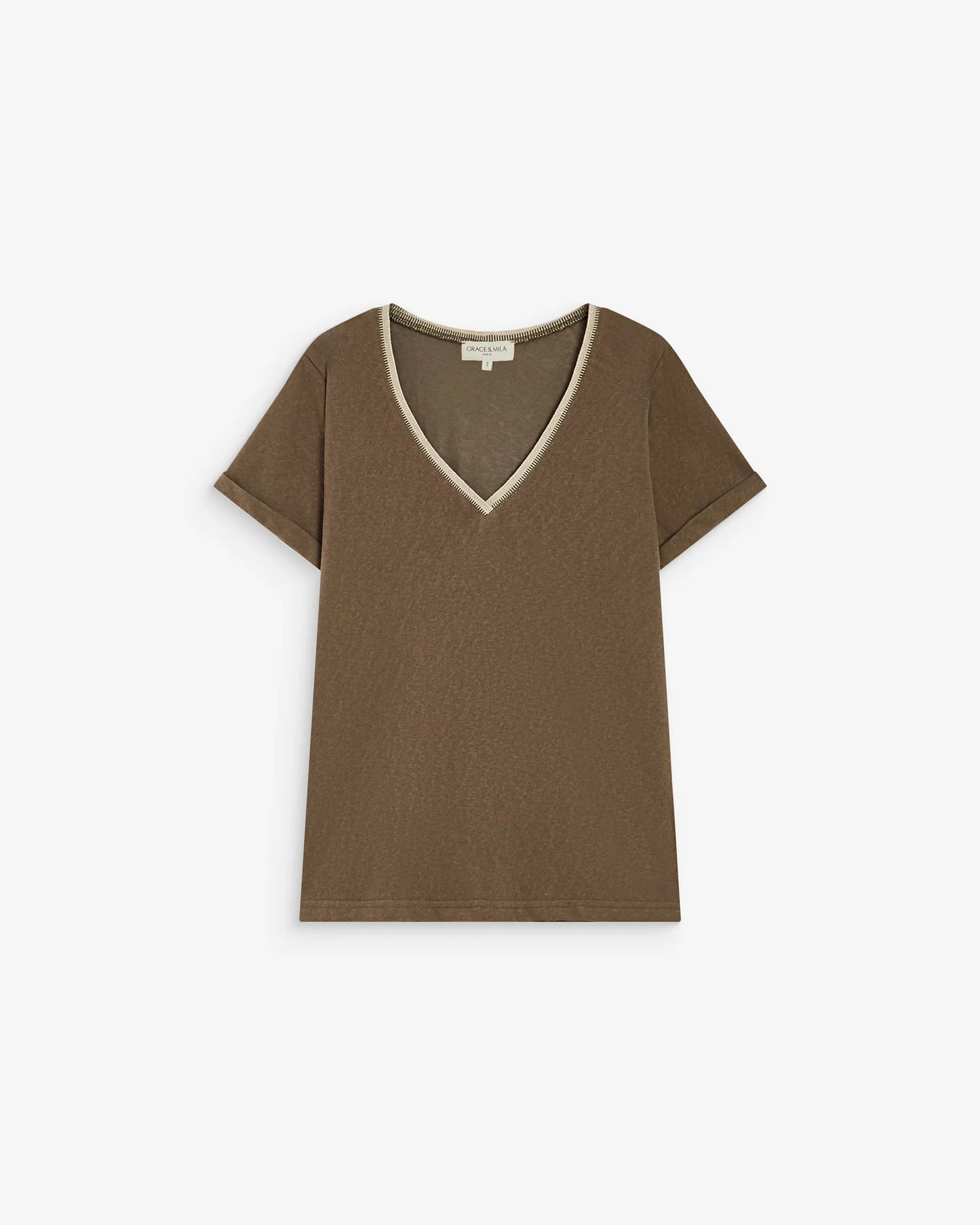 Aurelien Top | Khaki Top Grace and Mila 