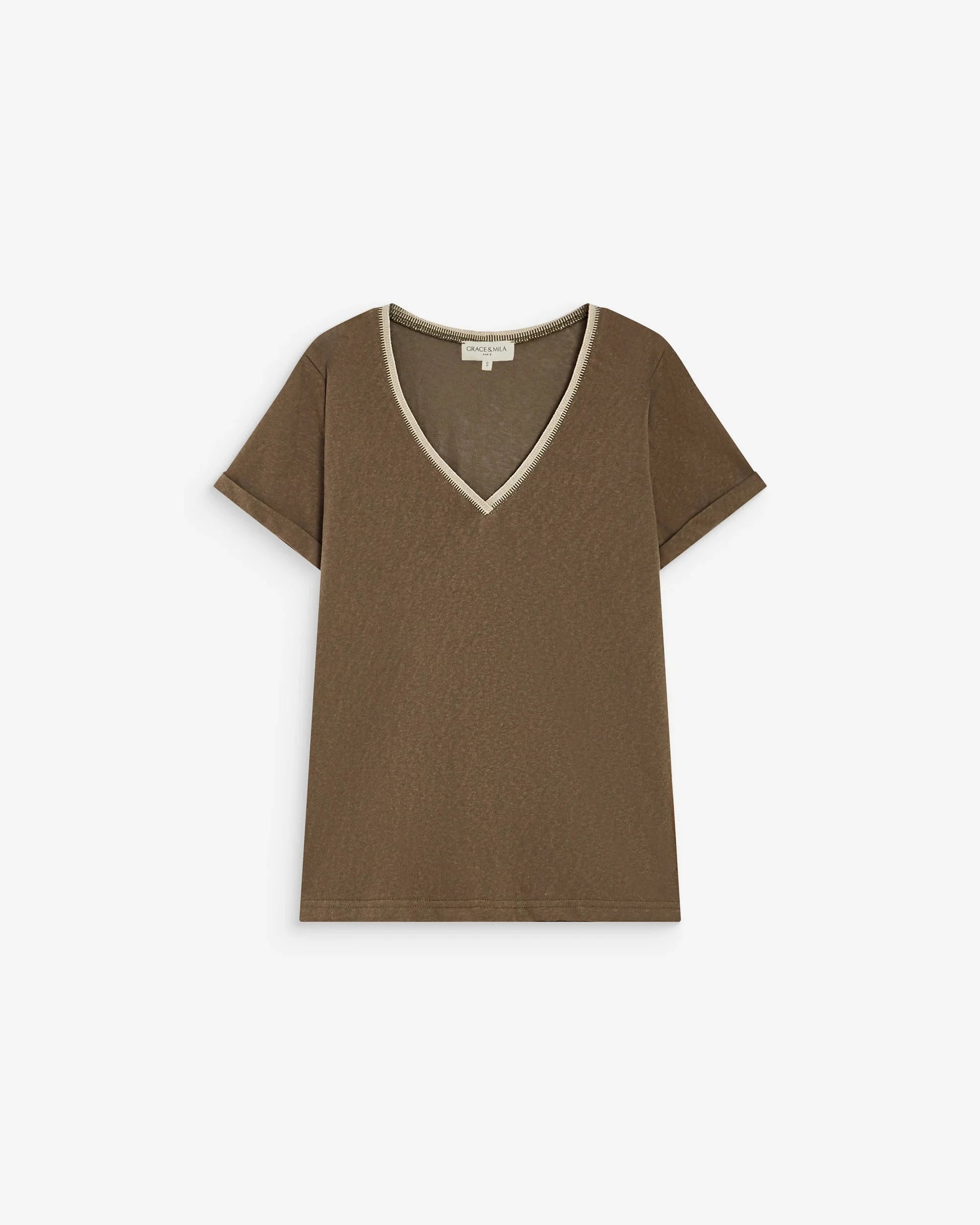 Aurelien Top | Khaki Top Grace and Mila 