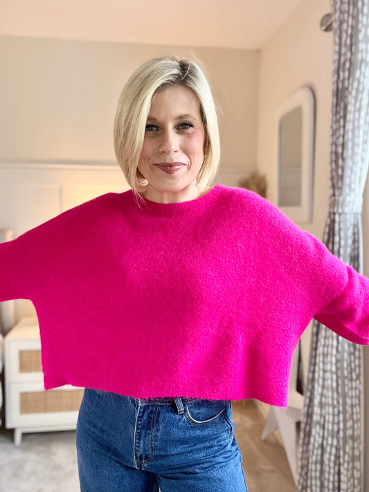 Avery Jumper | Multiple Colours Jumper Miss Sugar Fuchsia 
