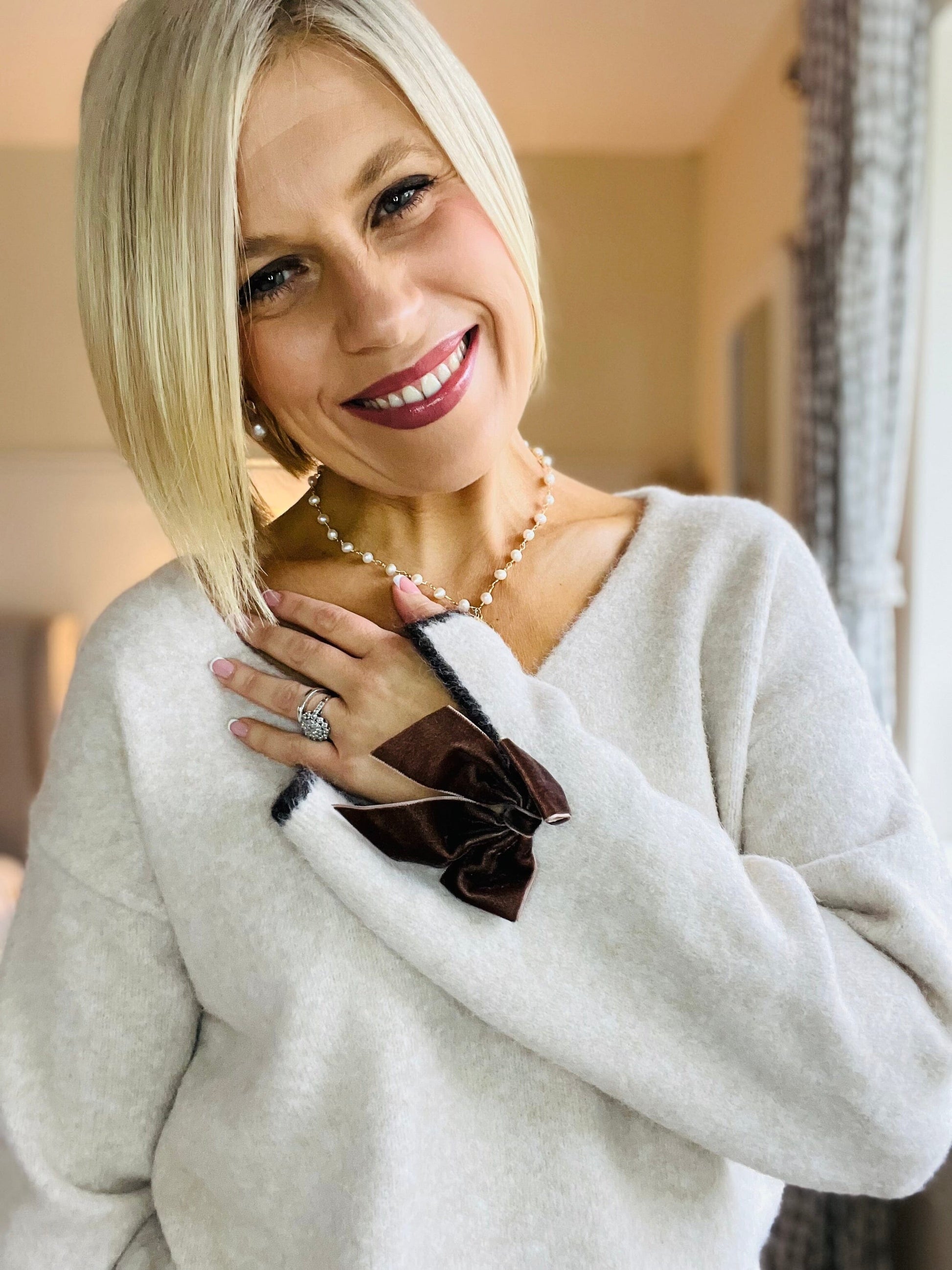 Avril Jumper | 3 Colours Knitwear Parisienne Collection Taupe 