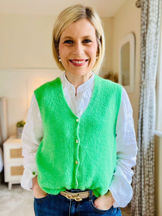 Ayla Waistcoat | 7 Colours Cardigan Miss Sugar Green 