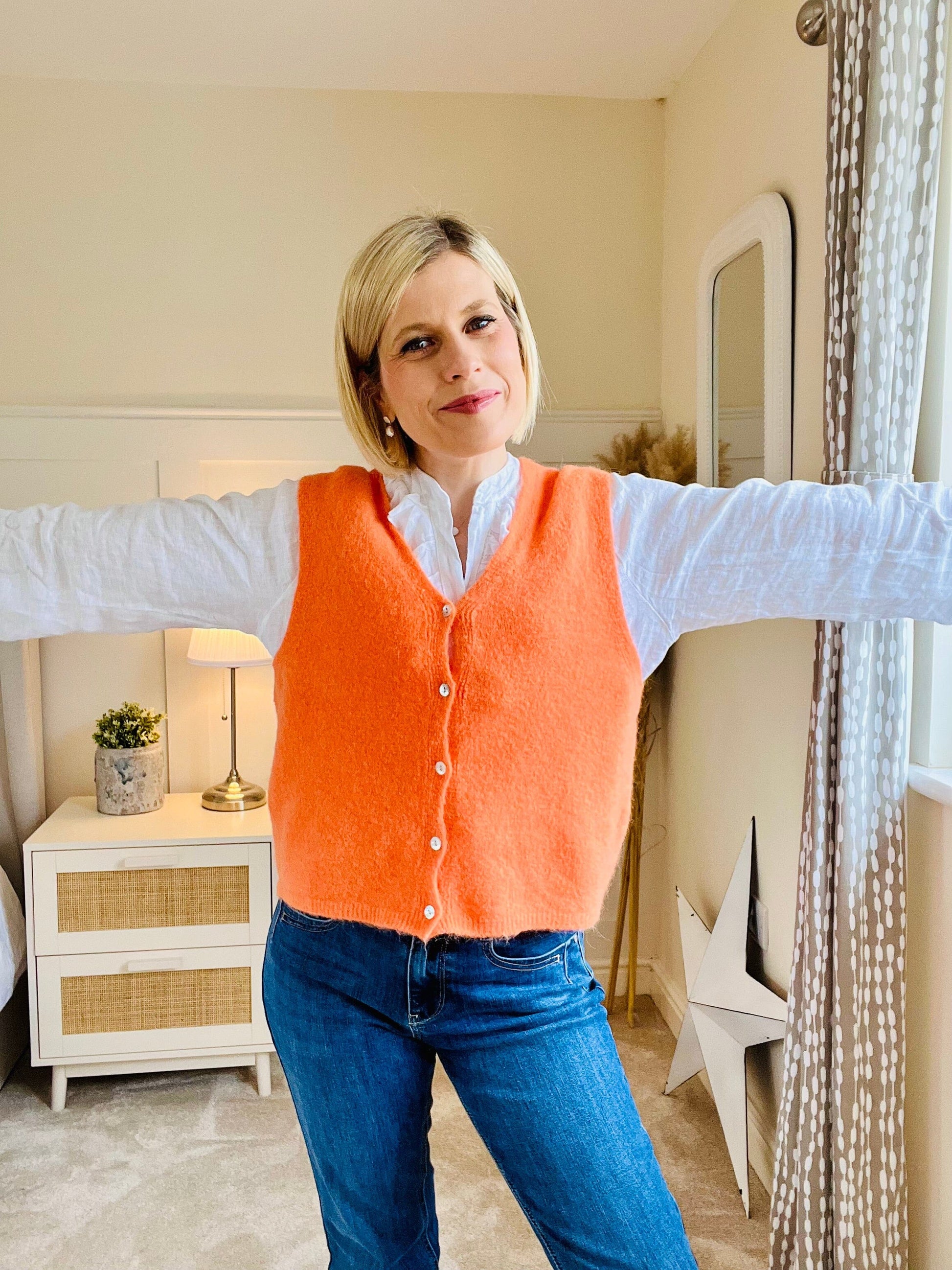 Ayla Waistcoat | 7 Colours Cardigan Miss Sugar Orange 