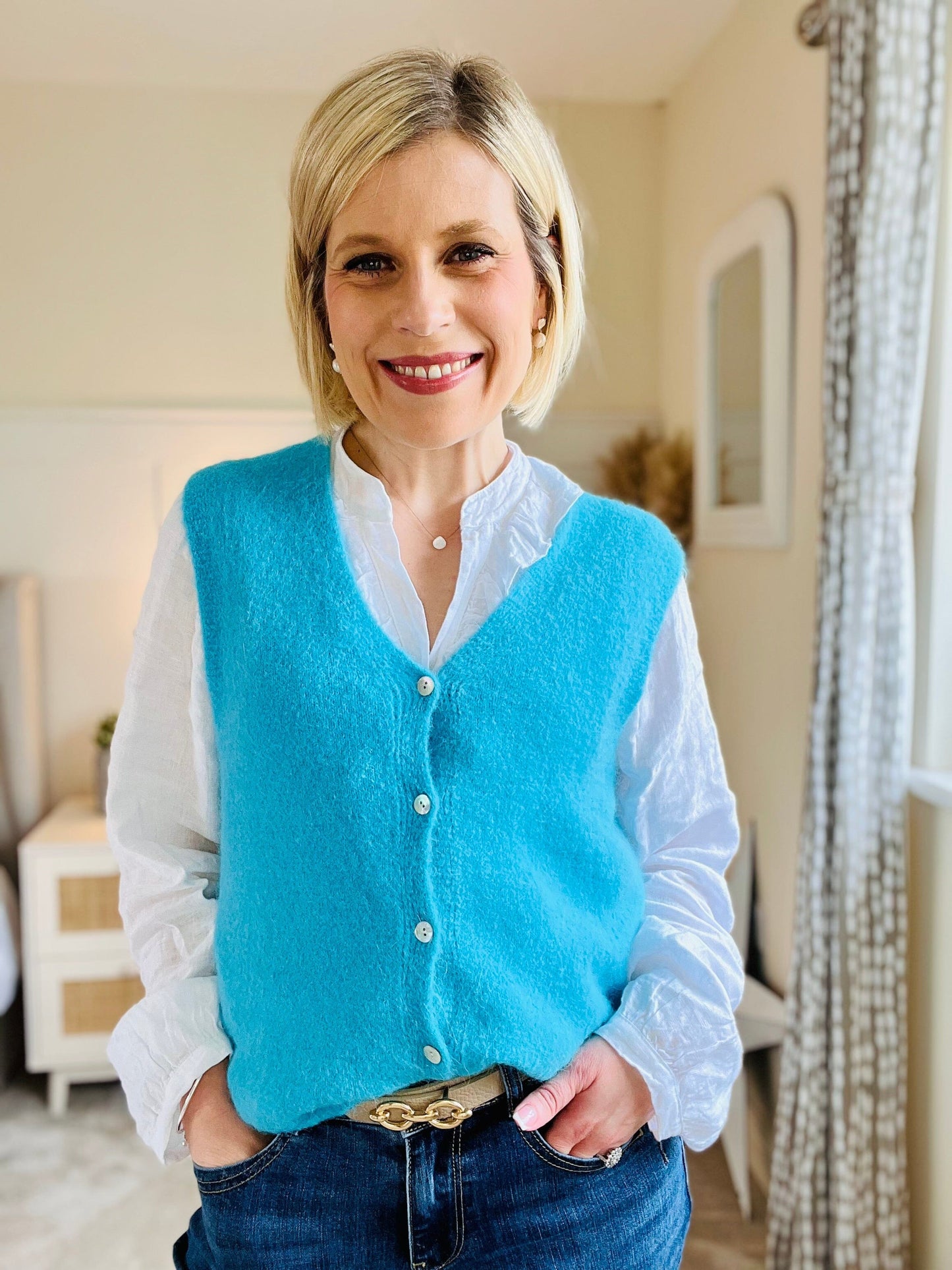 Ayla Waistcoat | 7 Colours Cardigan Miss Sugar Peacock 