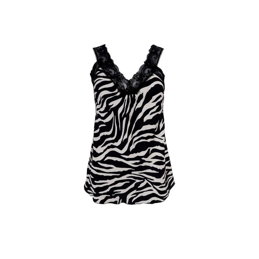 Bea Lace Top | Zebra Shirts & Tops Black Colour 