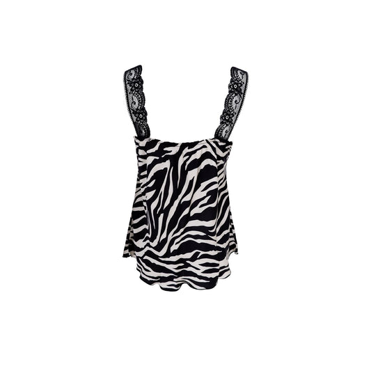 Bea Lace Top | Zebra Shirts & Tops Black Colour 