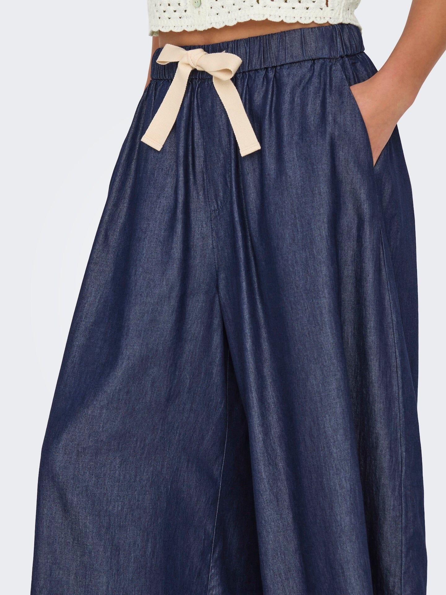 Bea Palazzo Pants | Dark Blue Denim Jeans Only 