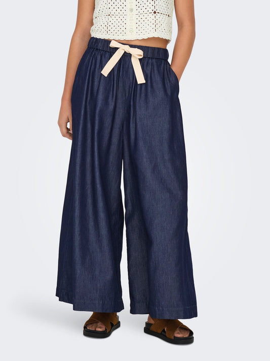 Bea Palazzo Pants | Dark Blue Denim Jeans Only 