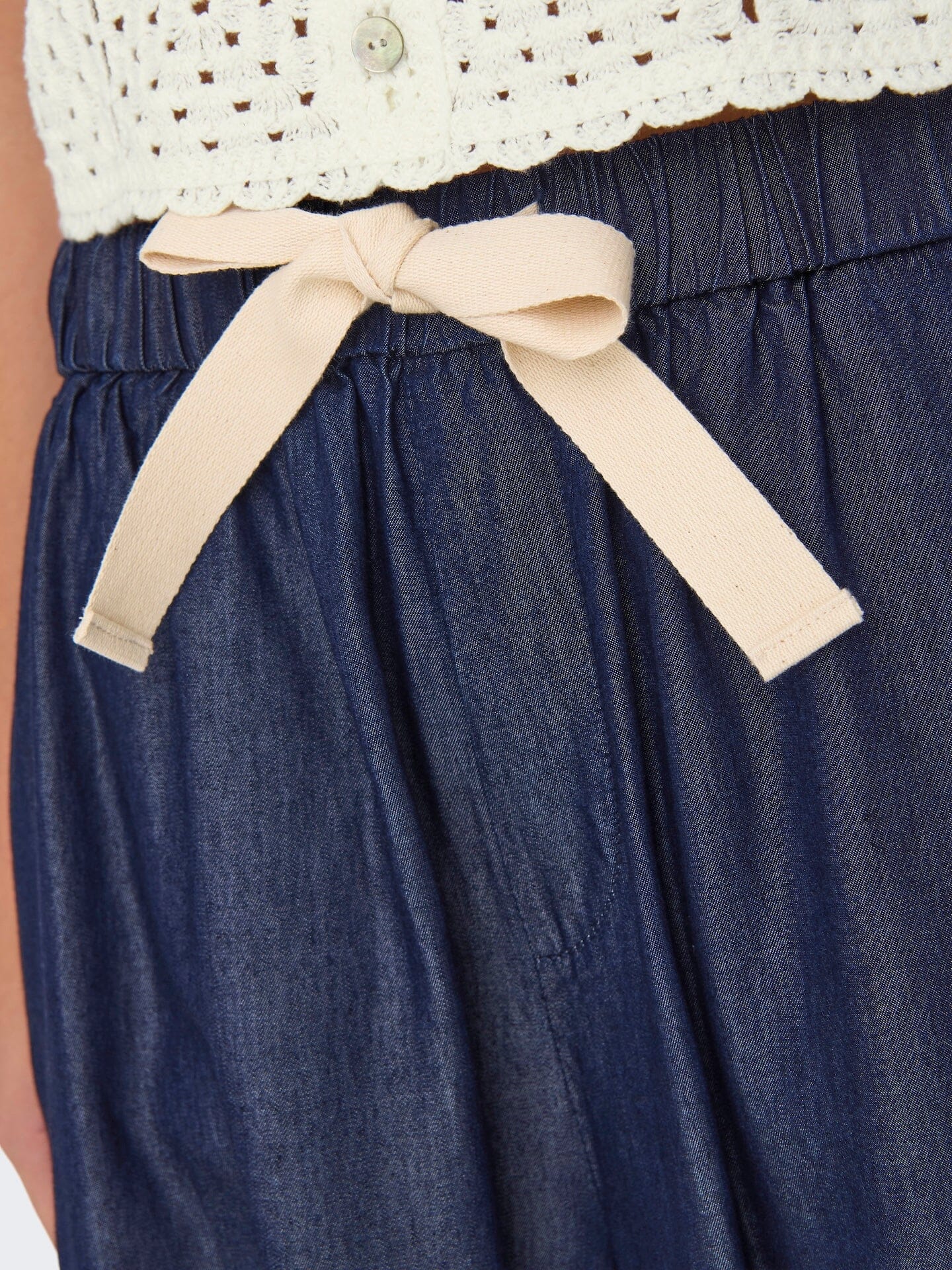 Bea Palazzo Pants | Dark Blue Denim Jeans Only 