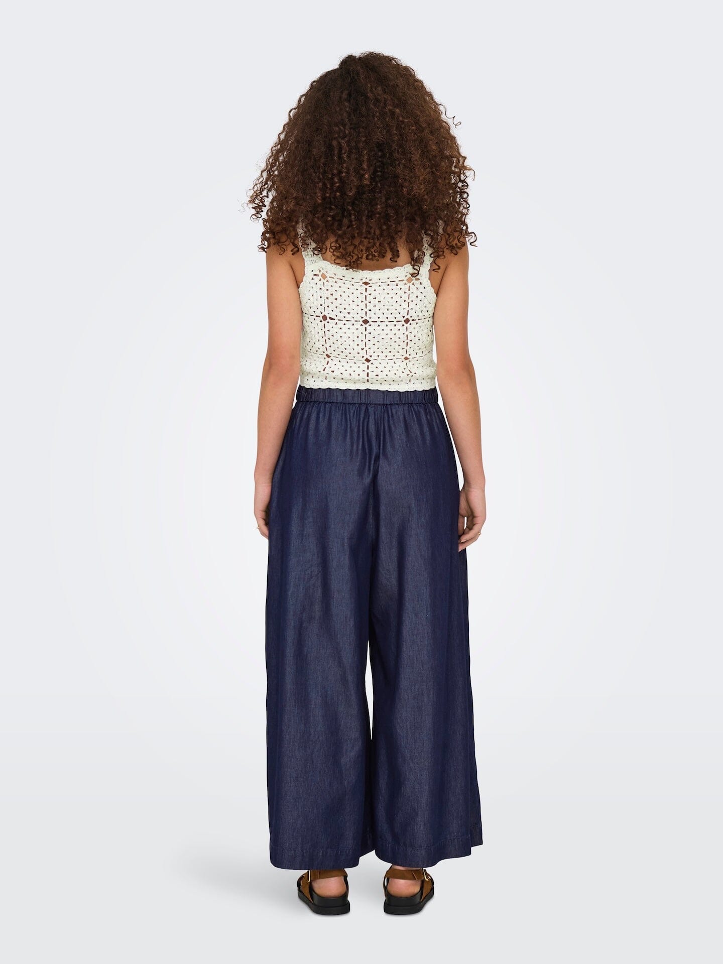 Bea Palazzo Pants | Dark Blue Denim Jeans Only 