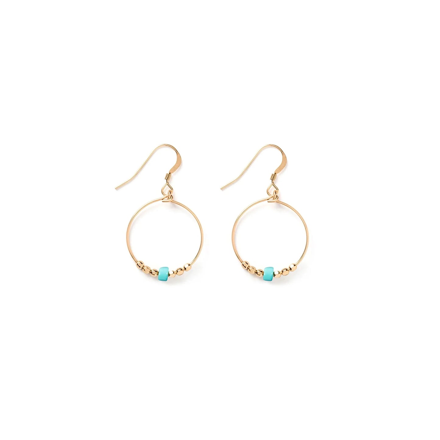 Beaded Hoop Earring | Turquoise Earrings Wanderlust Life 