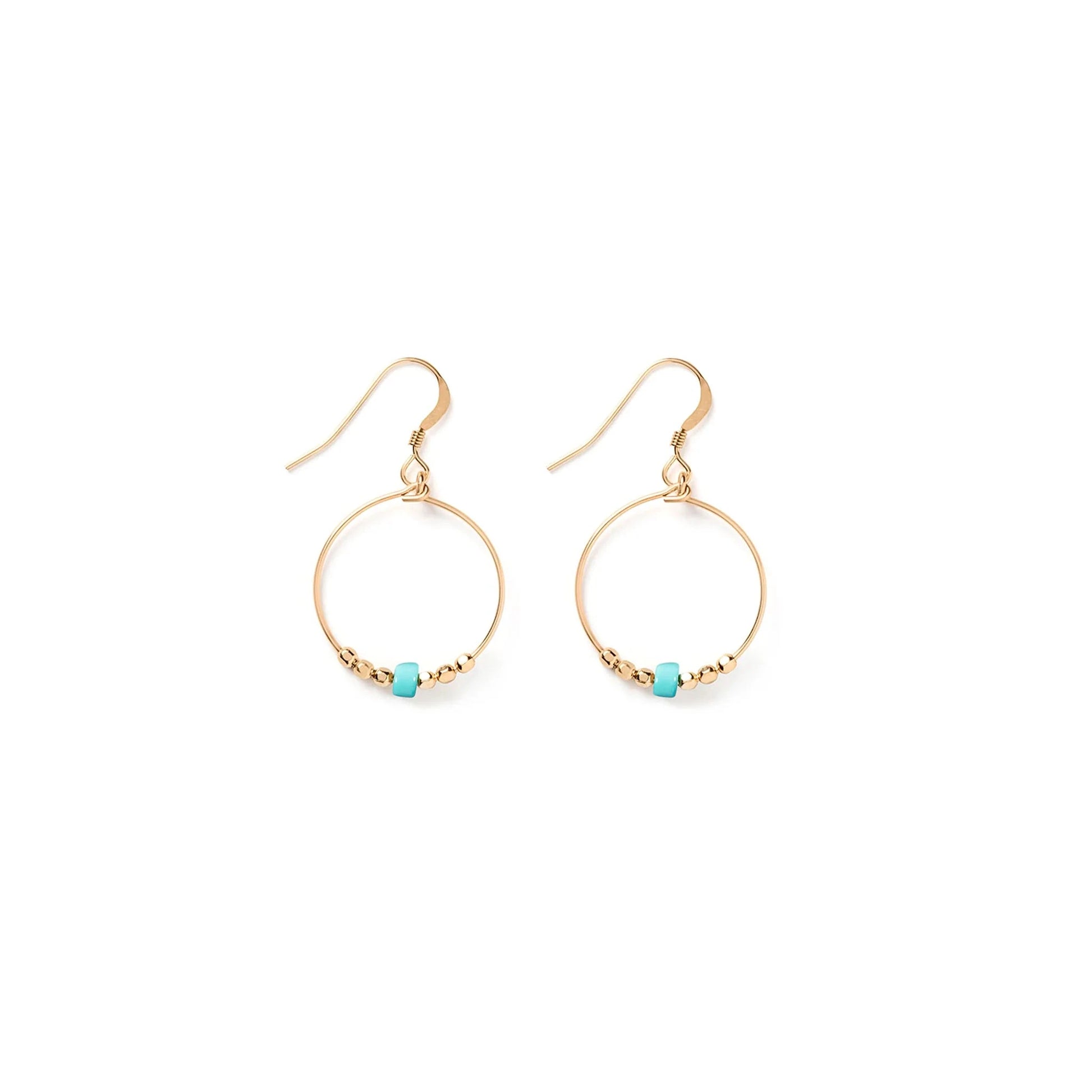 Beaded Hoop Earring | Turquoise Earrings Wanderlust Life 