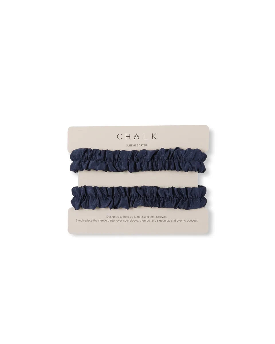Belinda Sleeve Garter | Navy Accessories Chalk 
