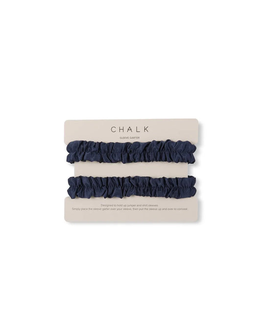 Belinda Sleeve Garter | Navy Accessories Chalk 