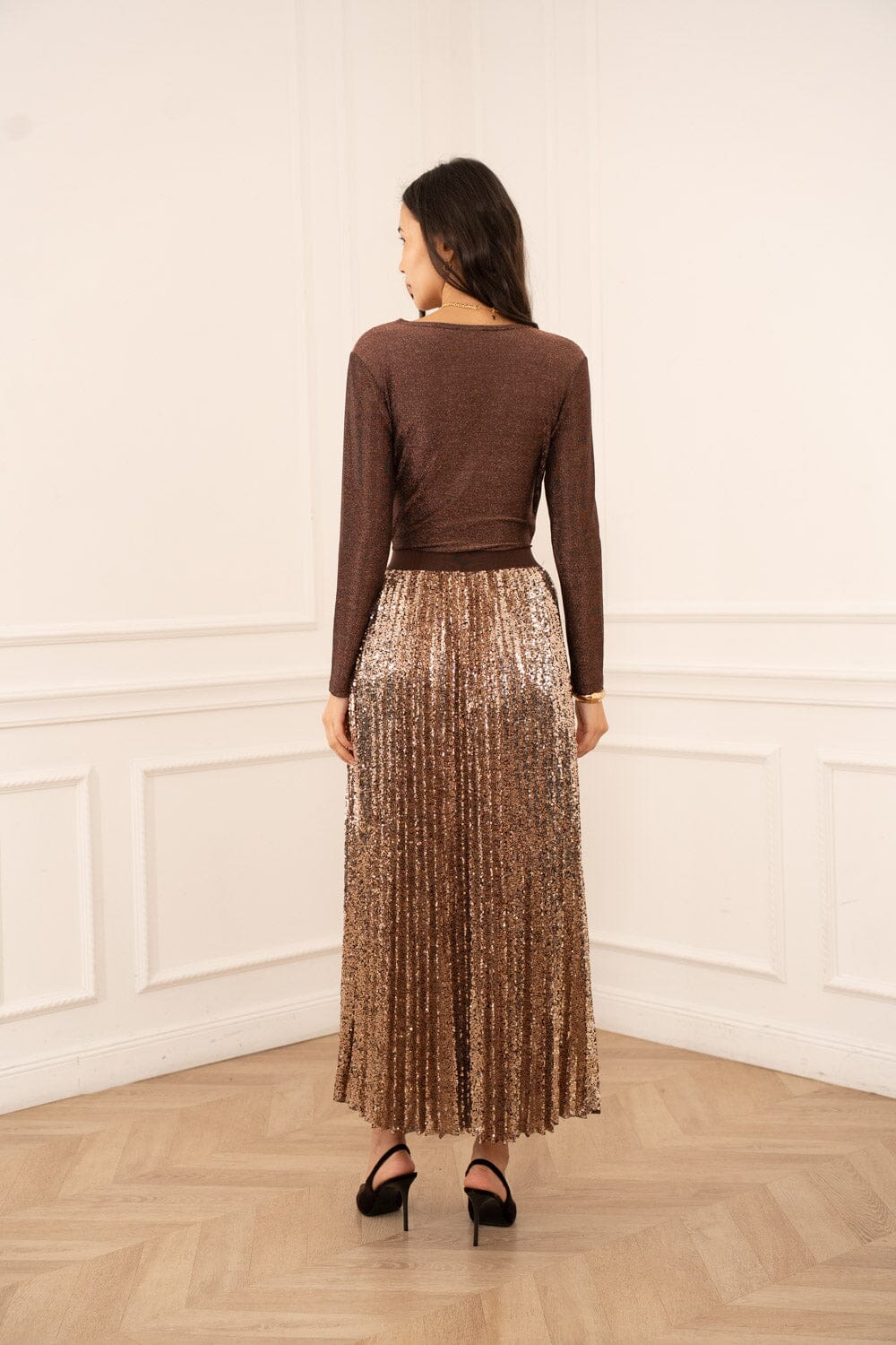 Belle Sequin Skirt | Chocolate Skirt Parisienne Collection 