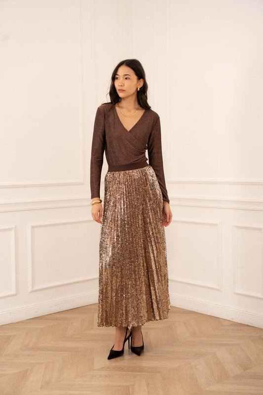 Belle Sequin Skirt | Chocolate Skirt Parisienne Collection 