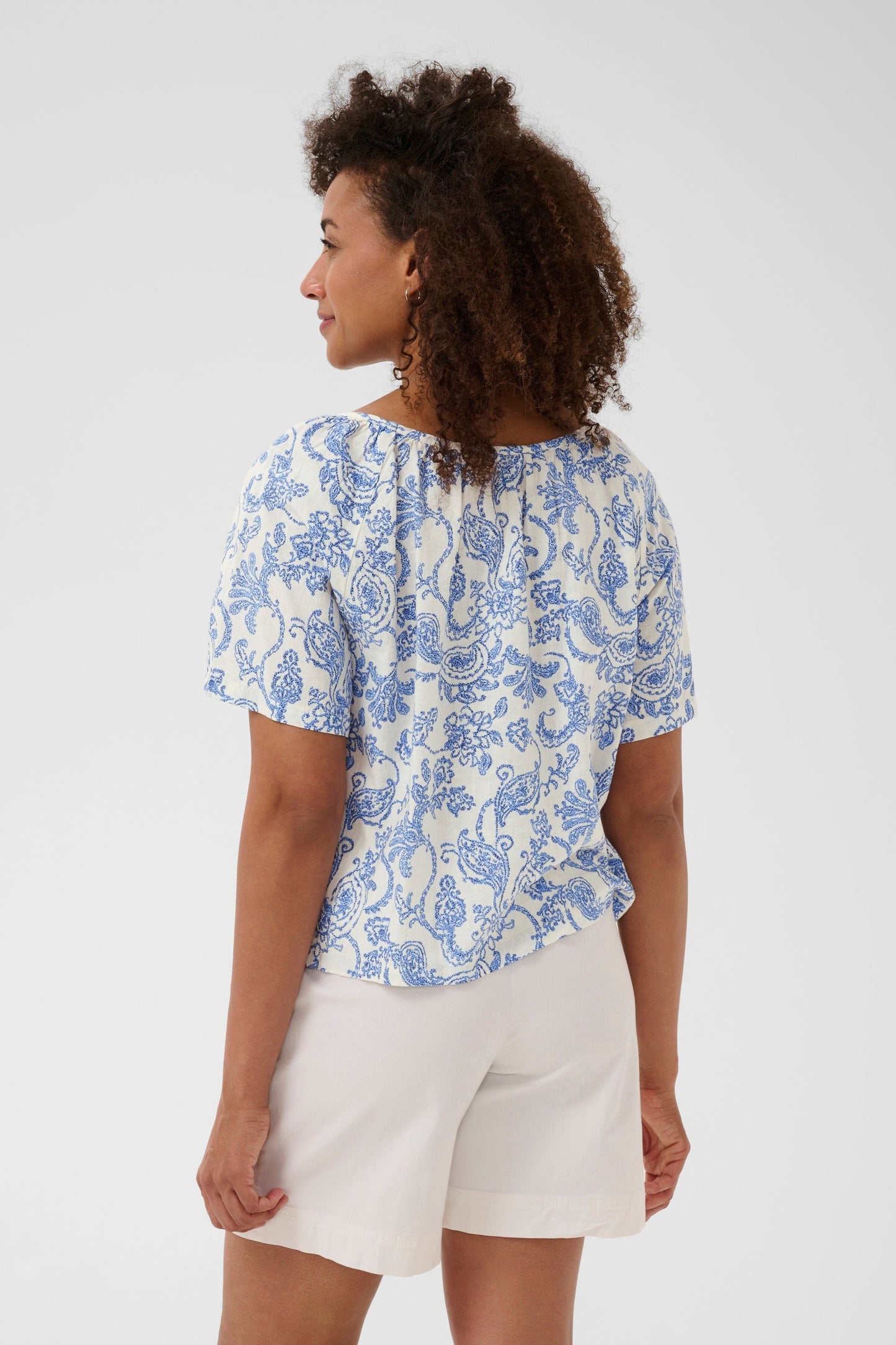 Bentha Blouse | Blue Dot Paisley Blouse Part Two 