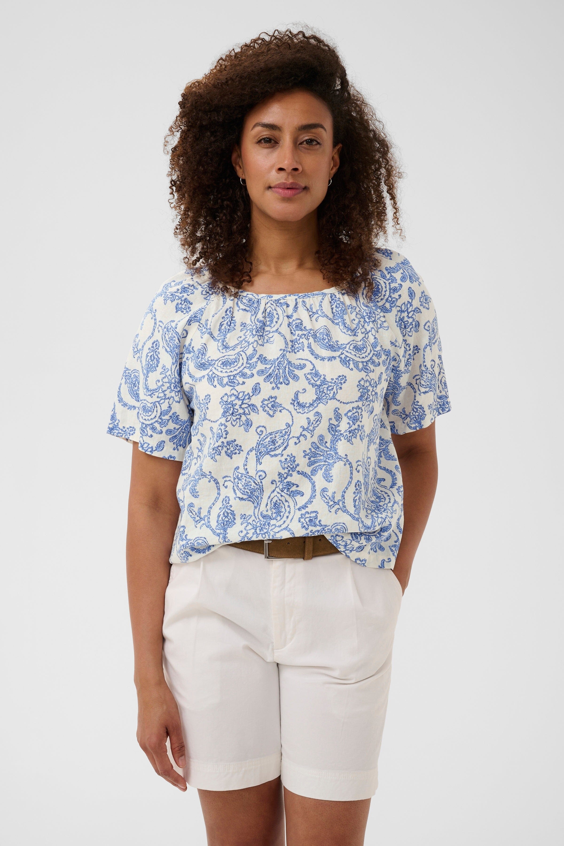 Bentha Blouse | Blue Dot Paisley Blouse Part Two 