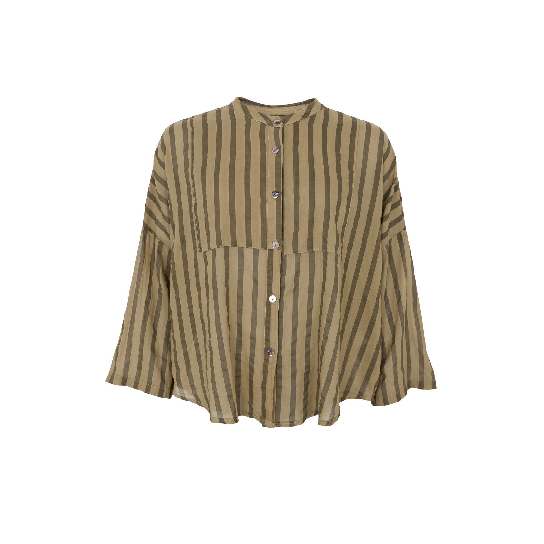 Betsy Shirt Blouse | Light Army Blouse Black Colour 