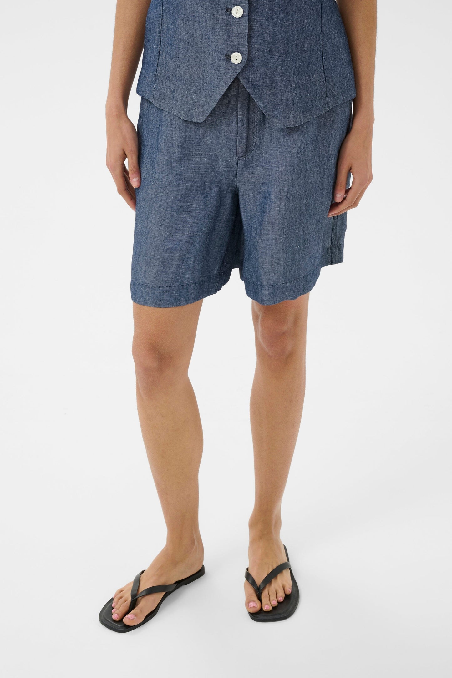 Bettie Shorts | Blue Chambray Shorts Part Two 