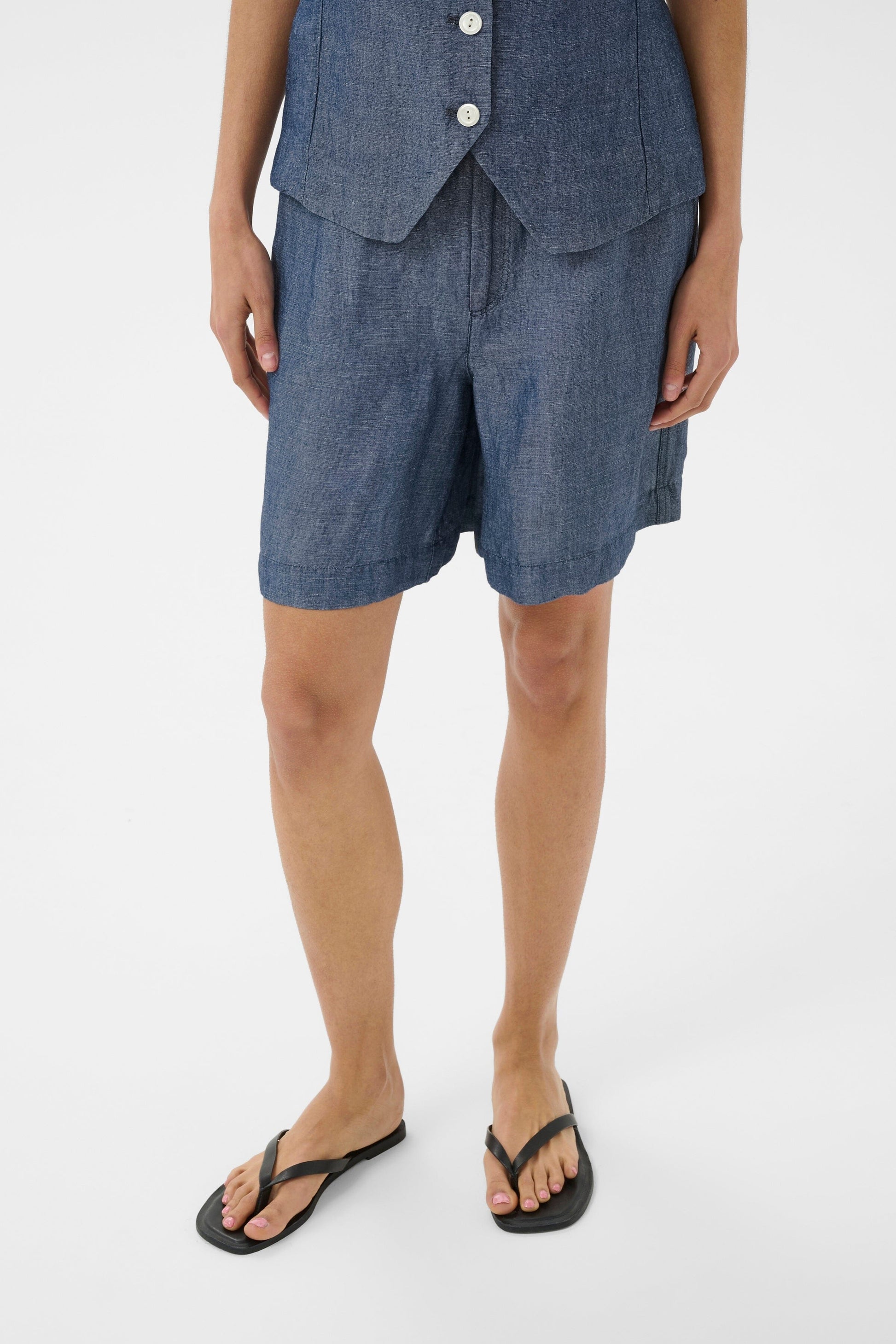 Bettie Shorts | Blue Chambray Shorts Part Two 