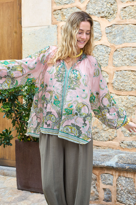 Betty Blouse | Rose Blouse Black Colour 